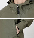 Original Embroidered Logo Men's Hooded Jacket Windbreaker Green