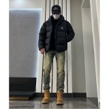 5A ACG Reversible Padded Jacket  Embroidered Logo Men's Winter Puffer Coat Black