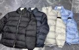 Oblique Jacquard Logo Stand Collar Down Jacket