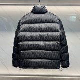 Oblique Jacquard Logo Stand Collar Down Jacket