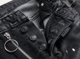 Print Casual Stretch body building Jeans black 1056