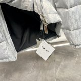 Oblique Jacquard Logo Stand Collar Down Jacket
