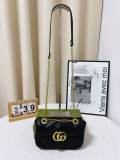 Women's GG Marmont Chain Flap Bag Black