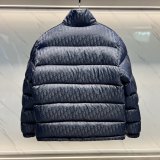 Oblique Jacquard Logo Stand Collar Down Jacket