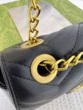 Women's GG Marmont Chain Flap Bag Black