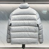 Oblique Jacquard Logo Stand Collar Down Jacket