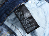 5A Slim Fit Stretch Jeans Embroidered Versatile Men's Trousers Blue