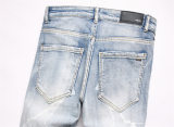 5A Slim Fit Stretch Jeans Embroidered Men's Trousers Blue
