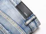 5A Slim Fit Stretch Jeans Embroidered Men's Trousers Blue