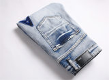 5A Slim Fit Stretch Jeans Men's Ripped Jeans Light Blue