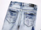 5A Slim Fit Stretch Jeans Men's Ripped Jeans Light Blue