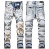 5A Slim Fit Stretch Jeans Vintage Ripped Versatile Men's Pants