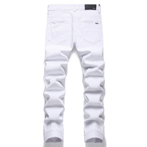 5A Slim Fit Stretch Jeans Simple Versatile Men's Pants White