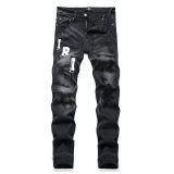 5A Slim Fit Stretch Jeans Retro Versatile Men's Pants Black