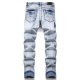 5A Slim Fit Stretch Jeans Men's Ripped Jeans Light Blue