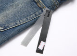 5A Stretch Denim Flare Jeans Men's Trousers Washed Blue