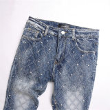 5A Stretch Denim Flare Jeans Gypsophila Diamond Jeans Blue