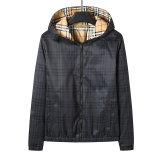 5A Men's Windbreaker Hooded Jacket Black