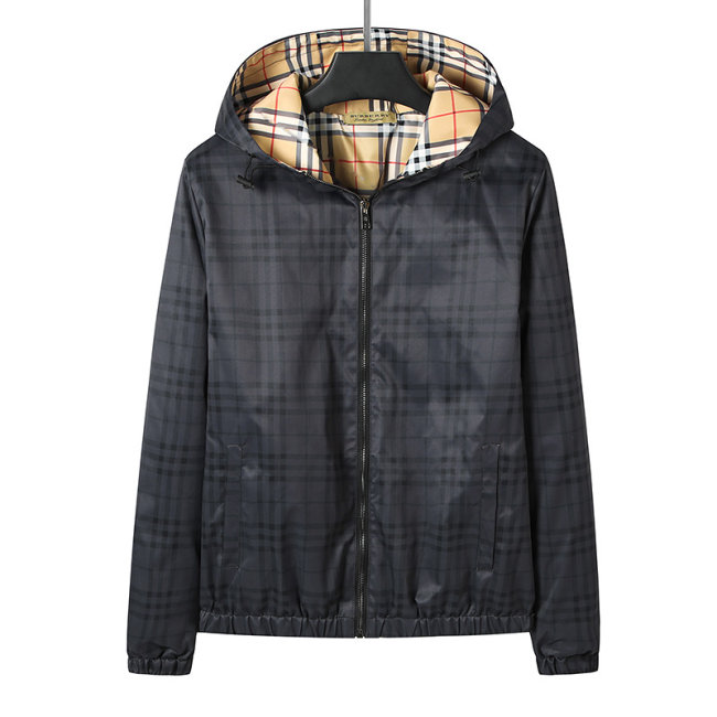 5A Men's Windbreaker Hooded Jacket Black