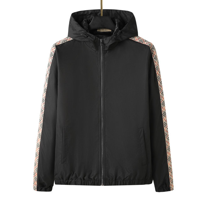 5A Men's Windbreaker Hooded Jacket Black