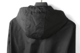 5A Men's Windbreaker Hooded Jacket Black