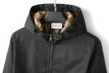 5A Men's Windbreaker Hooded Jacket Black