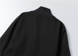 5A Men Breathable Cotton Sports Set Stand Collar Jacket Pant Suit