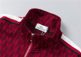 5A Men Breathable Cotton Sports Set Stand Collar Jacket Pant Suit