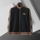 5A Men Breathable Cotton Sports Set Stand Collar Jacket Pant Suit