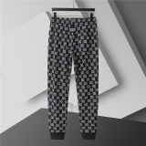5A Men Breathable Cotton Sports Set Hooded Jacket Pant Suit