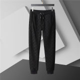 5A Men Breathable Cotton Sports Set Hooded Jacket Pant Suit