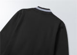 5A Men Breathable Cotton Sports Set Stand Collar Jacket Pant Suit