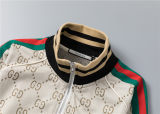5A Men Breathable Cotton Sports Set Stand Collar Jacket Pant Suit