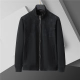 5A Men Breathable Cotton Sports Set Stand Collar Jacket Pant Suit