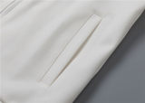 5A Men Breathable Cotton Sports Set Stand Collar Jacket Pant Suit