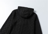 5A Men Breathable Cotton Sports Set Hooded Jacket Pant Suit
