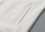 5A Men Breathable Cotton Sports Set Stand Collar Jacket Pant Suit