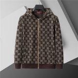 5A Men Breathable Cotton Sports Set Hooded Jacket Pant Suit