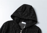 5A Men Breathable Cotton Sports Set Hooded Jacket Pant Suit