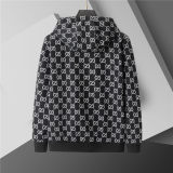 5A Men Breathable Cotton Sports Set Hooded Jacket Pant Suit