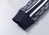 5A Men Breathable Cotton Sports Set Stand Collar Jacket Pant Suit