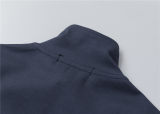 5A Men Breathable Cotton Sports Set Stand Collar Jacket Pant Suit