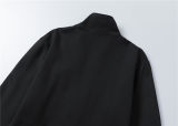 5A Men Breathable Cotton Sports Set Stand Collar Jacket Pant Suit