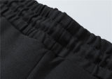 5A Men Breathable Cotton Sports Set Stand Collar Jacket Pant Suit
