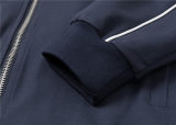 5A Men Breathable Cotton Sports Set Stand Collar Jacket Pant Suit