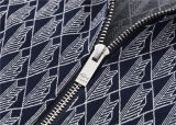 5A Men Breathable Cotton Sports Set Stand Collar Jacket Pant Suit