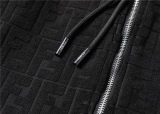 5A Men Breathable Cotton Sports Set Hooded Jacket Pant Suit