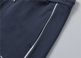 5A Men Breathable Cotton Sports Set Stand Collar Jacket Pant Suit