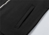 5A Men Breathable Cotton Sports Set Lapel Jacket Pant Suit
