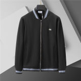 5A Men Breathable Cotton Sports Set Stand Collar Jacket Pant Suit